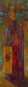 "Midnight Toast" by Jane Mick, Mixed media on Textured Canvas