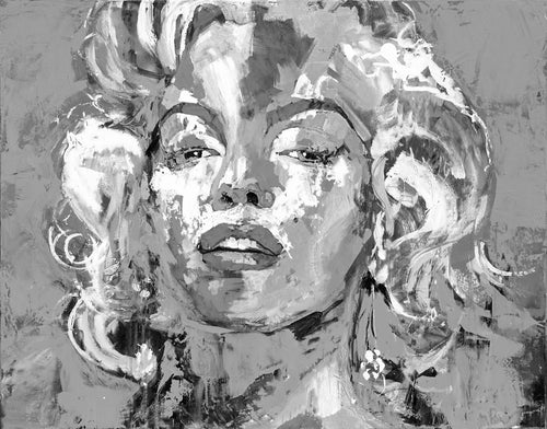 “Marilyn” By Reza Safa, Oil & Acrylic on Canvas