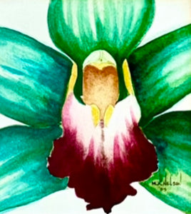 "Orchid Intensity" by Mary Ann Nelson, Watercolor on Fine Art Paper