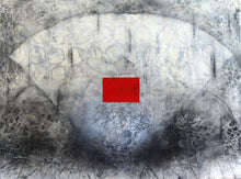 "Webbings & The Red Rectangle" by Mira M. White, Encaustic & Mixed Media, Panel