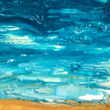 "Ocean Breeze l" By Mayra Navarro, Acrylic on Wood Panel