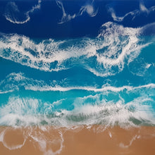 "Crystal Waters" by Peggy Klauss, Resin on Canvas