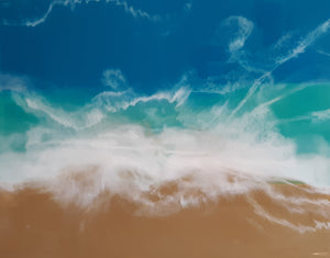 "Huntington Beach" by Peggy Klauss, Resin on Canvas