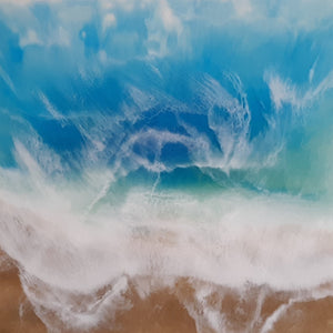 "Shore Break" by Peggy Klauss, Resin on Canvas