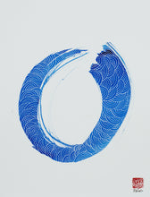 "Whole(ness)" by Mehru Pekus, Blue ink and Pen on Heavy Weight Paper