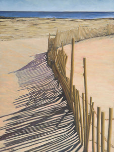 “Beach Shadows” by ﻿Bonnie Perlin, Oil on Canvas