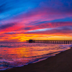 "Rainbow Cloud Sunset Newport Beach" by Ric Sorgel, Photograph on Acrylic
