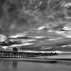 "San Clemente Pier Amazing Cloud" by Ric Sorgel, Photograph on Acrylic