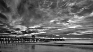 "San Clemente Pier Amazing Cloud" by Ric Sorgel, Photograph on Acrylic
