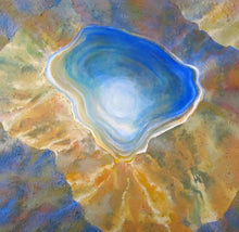 "Crater" by Mauricio Linares-Aguilar, Acrylic and Sand on Canvas