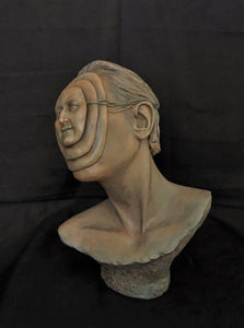 "Layers of Unconsciousness" by Roya Mahdavi Hassas, Acrylic on Ceramic Sculpture