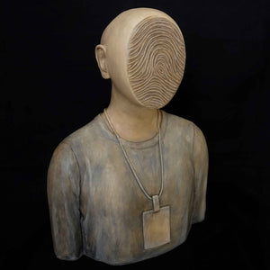 "Lost Identity" by Roya Mahdavi Hassas, Acrylic on Ceramic Sculpture