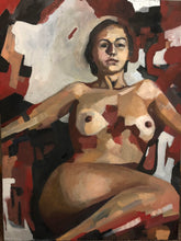 Red Nude by Daniel Adkins, Oil on Canvas