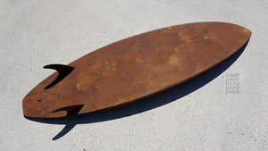"Rusted Board #1" by Dwight Touchberry, Mixed Media on Recycled Surfboard