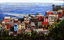 "Over in Vernazza title" by Sandra Bryant, Glass Mosaic