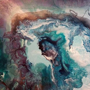 "Beautiful Gaia" by Shae Price, Acrylic, Sealed with Resin in Canvas