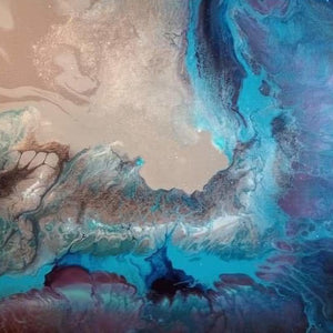 "Tsunami Surge" by Shae Price, Acrylic, Sealed with Resin in Canvas