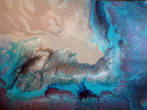 "Tsunami Surge" by Shae Price, Acrylic, Sealed with Resin in Canvas