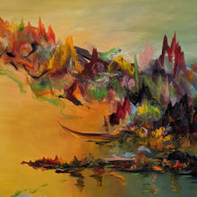"Dragon Mountain" by Shida Rad, Oils on Canvas
