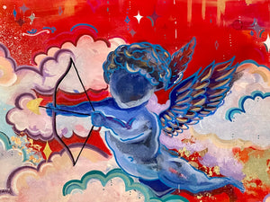 "Angel Baby" by Sara Stoffmacher, Mixed Media on Canvas