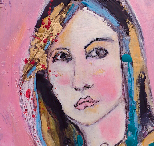 “Layla” By Liz Arnold, Acrylic on Wood