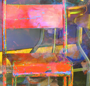 “Sit With Me” By Carol Levin, Printed on Metallic Paper & Acrylic