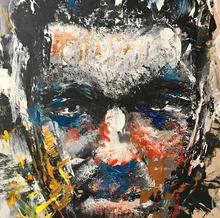 "Vincent Cassel Colored” By Eric Son, Mixed Media on Wood