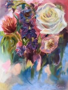 The Accidental Rose” By Natalie Cozzi, Oil on Archival Matte Paper