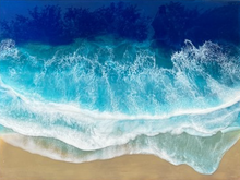“Beach Resin” By Shawn Towne, Acrylic on Canvas