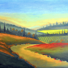 Valley View by Annette Tan, Acrylic on Canvas