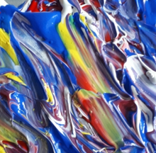 "Art Glass Style Impasto" By Tim Galimany, Acrylic on Canvas