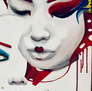 "Avatar" By Nyx Sanguino, Mixed Media and Acrylic on Canvas