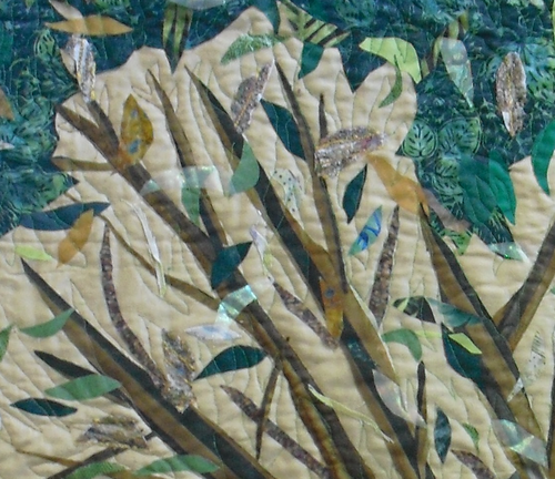 “Under the Shady Tree” ByAnn Baldwin May, Fiber Art Quilt