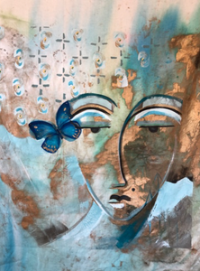 “Butterfly Lady” By Trudy Norris, Acrylic on Linen