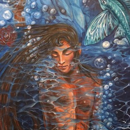 “Under Water “ By Apollo, Acrylic on Canvas