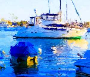 “Balboa Blue” By Reza Safa, Oil on Canvas