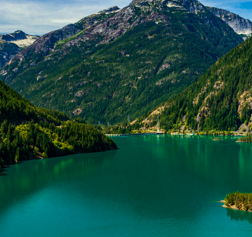 “Diablo Lake” By Mike Humphries, Metal Print