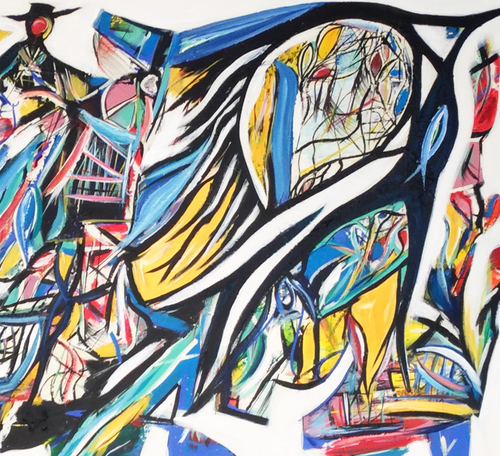 “Which Way” By Stevie Parker, Acrylic on Canvas