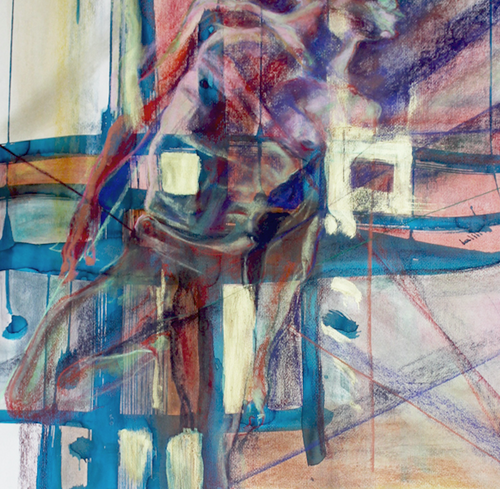 “Dance Movement n.1” By Yader Marques, Mixed Media on French Paper