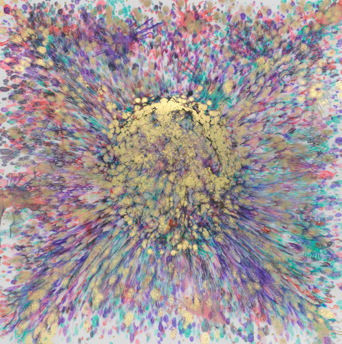 “Color Bomb” By Rajvir Singh, Mixed Media on Canvas