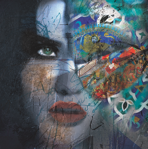 “Love” By Mona Niko, Mixed Media on Canvas