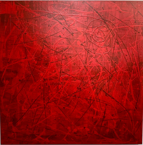 “Lebanese Revolution” By Tony Seker, Acrylic on Wood Panel