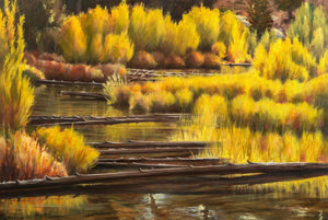 "Logjam" by Terry Houseworth, Oil on Canvas