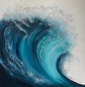 "Wave" by Cristina Torres, Acrylic and Texture on Canvas