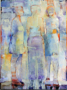 The Turn by Mira M. White, Mixed Media on Wood Panel