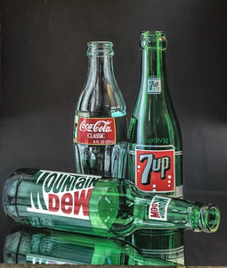 "Bottles" By Rachel Kettelkamp, Acrylic on Canvas