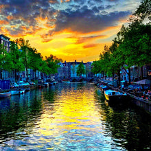 "Amsterdam Canal" by William Myers, Photograph on Fine Art Aluminum