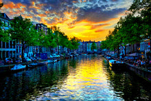 "Amsterdam Canal" by William Myers, Photograph on Fine Art Aluminum