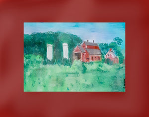 "Grandma's Farm" by Christine Wood, Pastels on Hard Fine Paper