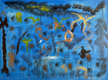 "Blue Landscape" by Abby Namazi, Acrylic on Canvas
